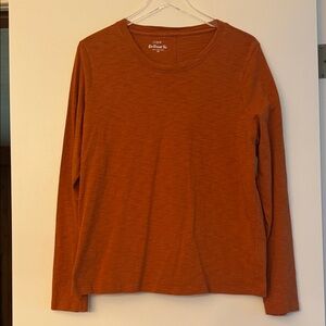 J. Crew Burnt Orange Long Sleeve Tee